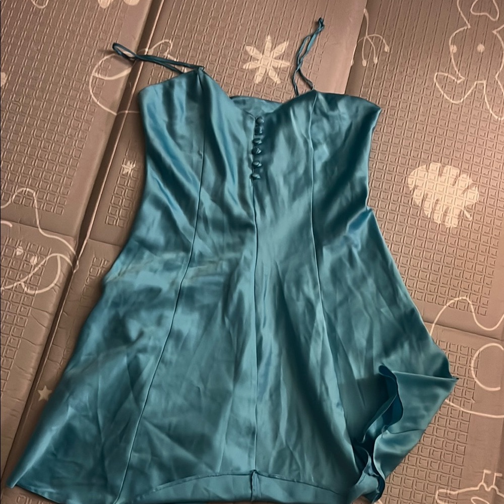 vintage Teal Women's slip dress